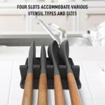 Zulay Kitchen Spoon Rest for Multiple Utensils High Heat-Resistant Silicone Drip Pad