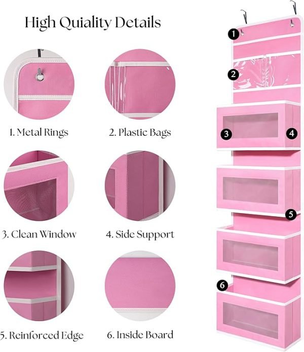 Giraffe Creation Over Door Organizer with 4 Large Capacity Pockets
